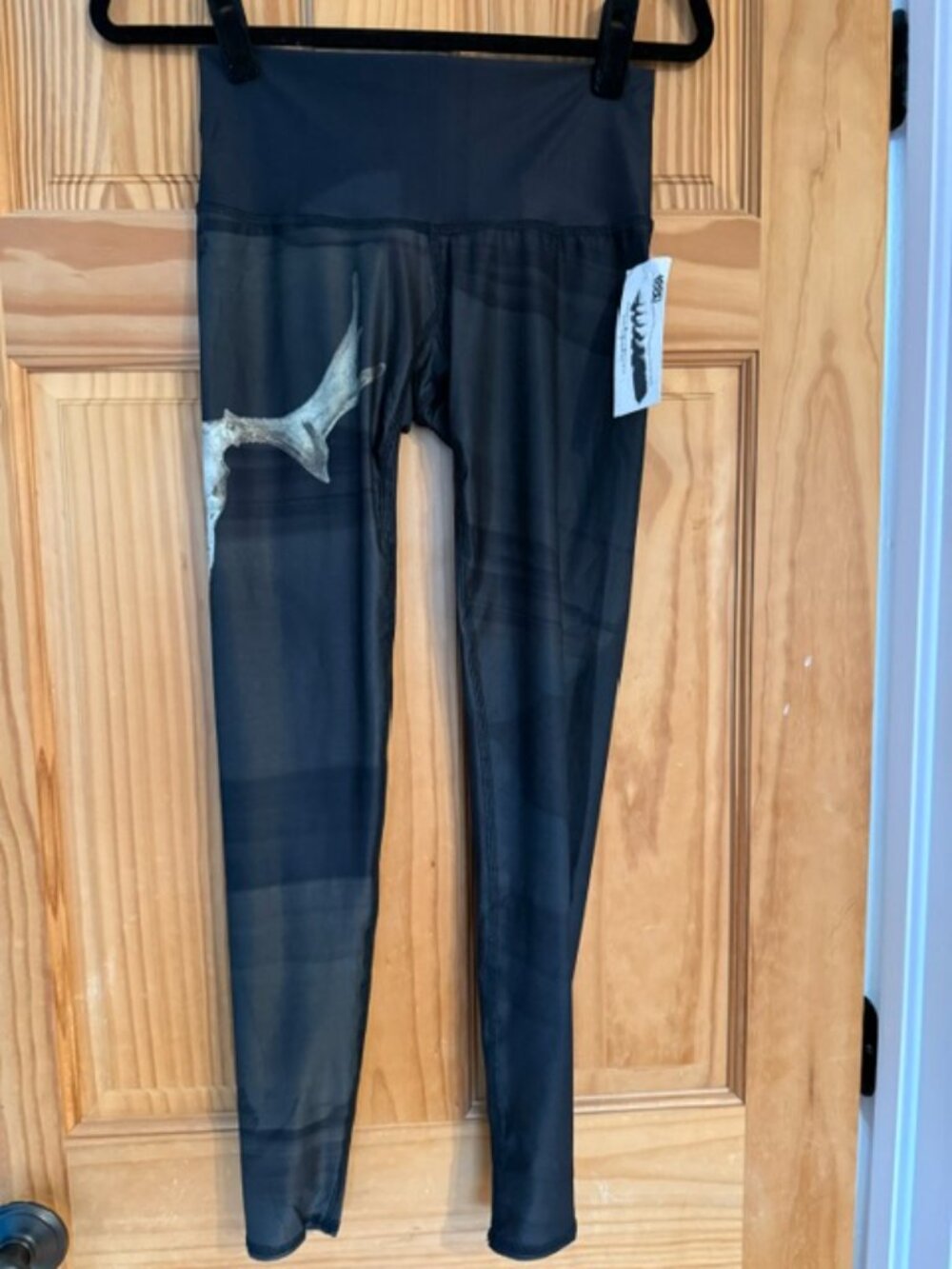 Teeki Deer Antler Print Leggings Womens S High Waist Yoga Festival Eco NWT